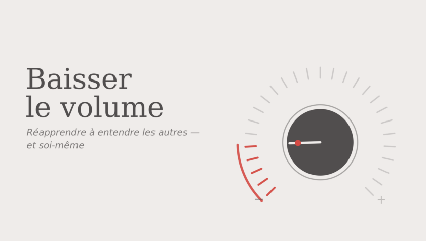 Bouton de volume tourné au minimum — illustration de l'article Baisser le volume